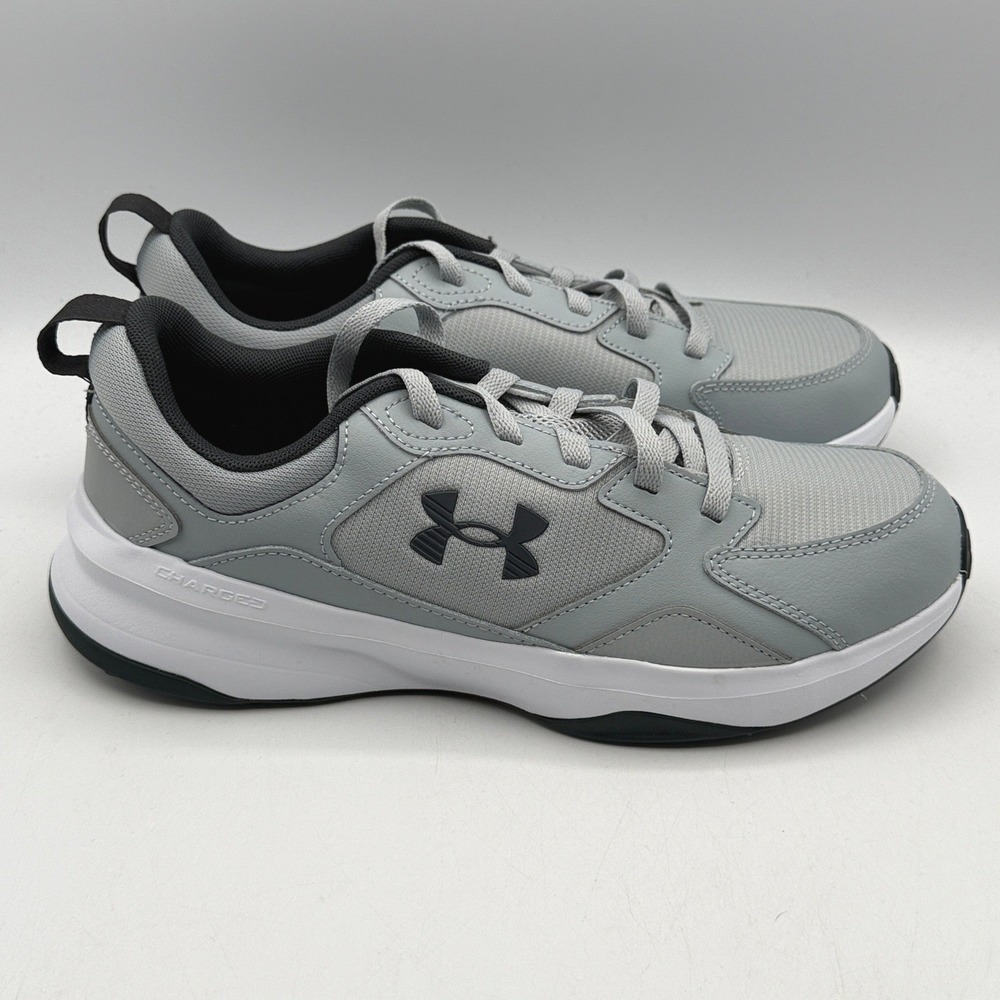 Under Armour Charged Edge Shoes Men 9.5 Gray Training Sneakers 3026727-011